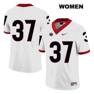 Women's Georgia Bulldogs NCAA #37 Patrick Bond Nike Stitched White Legend Authentic No Name College Football Jersey CRO5854BU